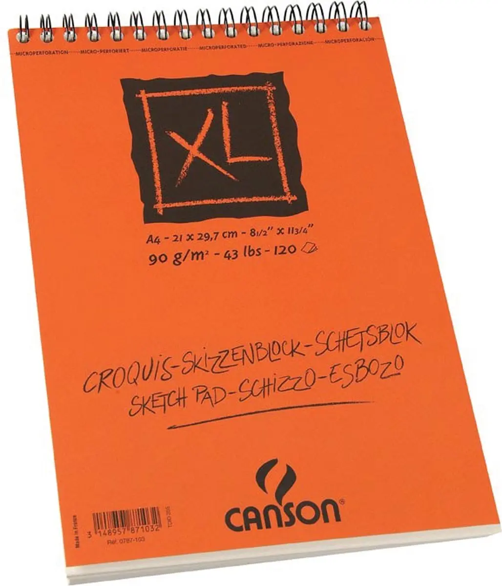 Canson XL Sketch Schetspapier 90g A4 - 5 Stuks