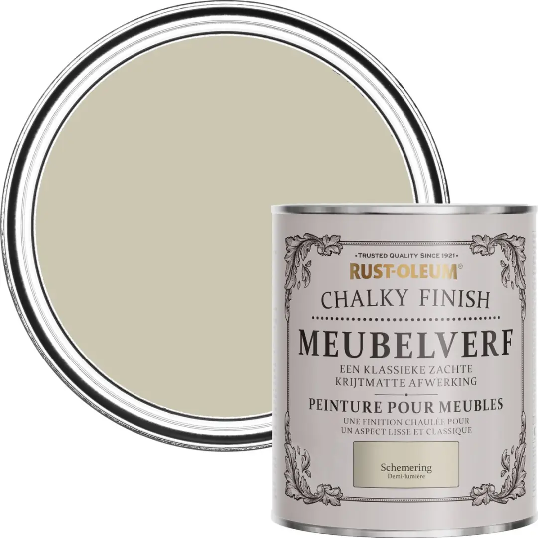 Rust-Oleum Grijs Chalky Finish Meubelverf Schemering 750ml