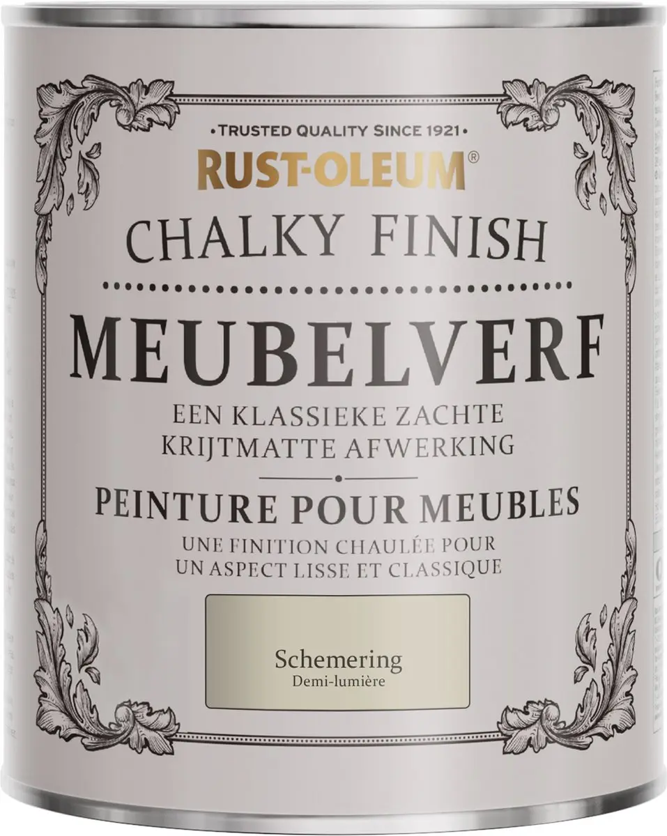 Rust-Oleum Grijs Chalky Finish Meubelverf Schemering 750ml