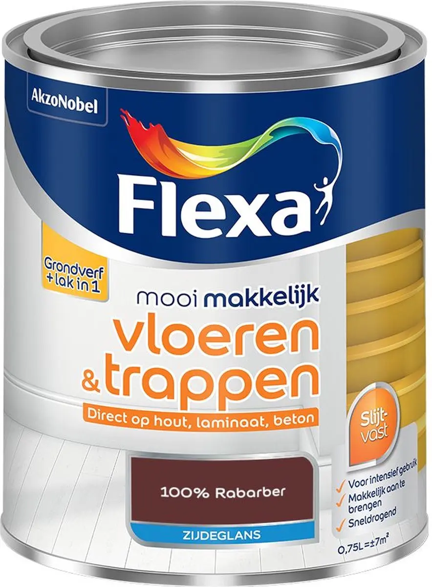 Flexa Mengverf Zijdeglans 100% Rabarber 750ml