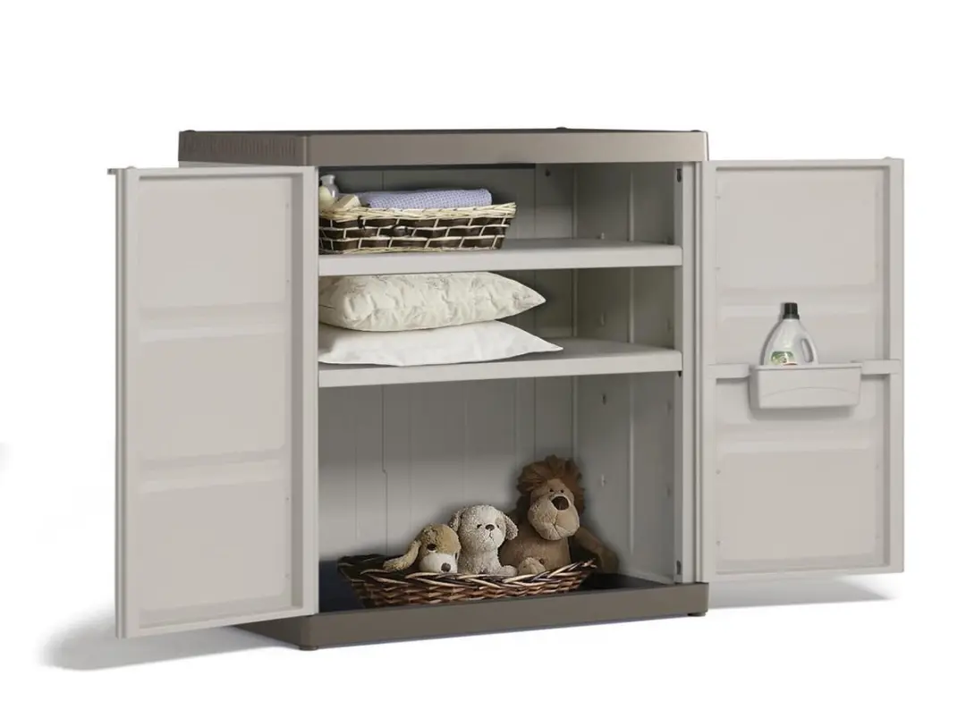 Keter Excellence XL Opbergkast 2 Planken 54x89x93cm Beige/Taupe