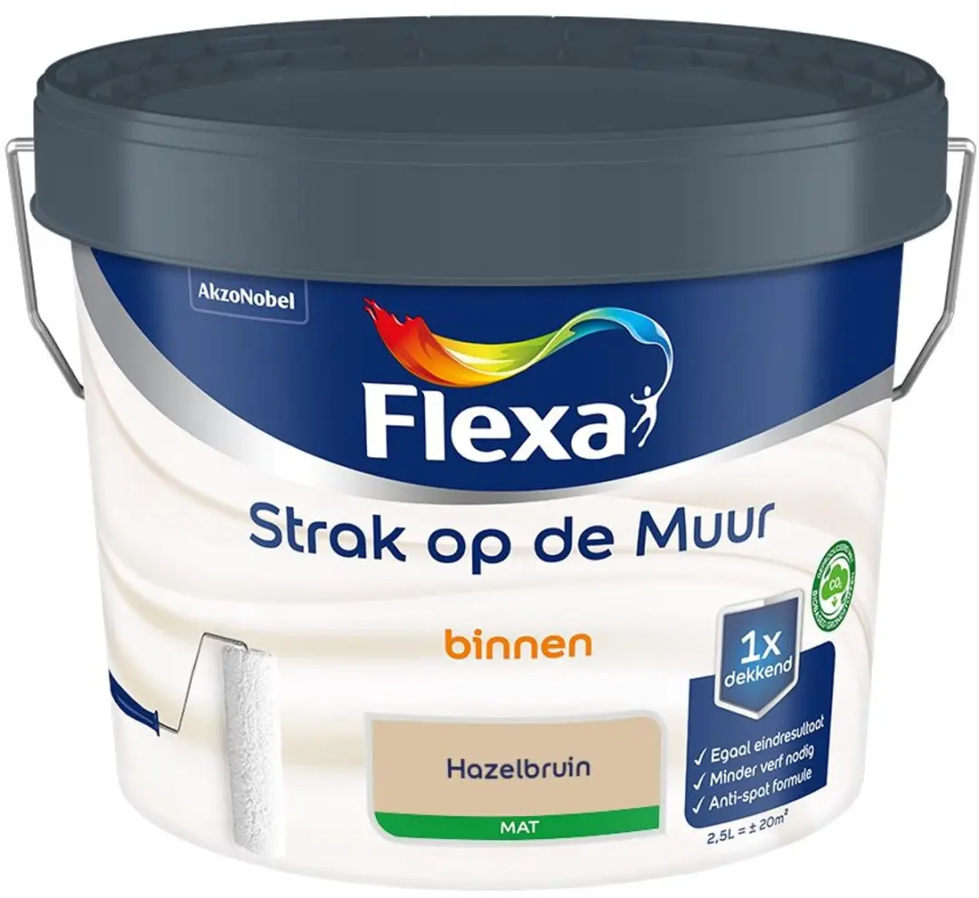 Flexa Strak Op De Muur Binnenmat Hazelbruin 2,5L
