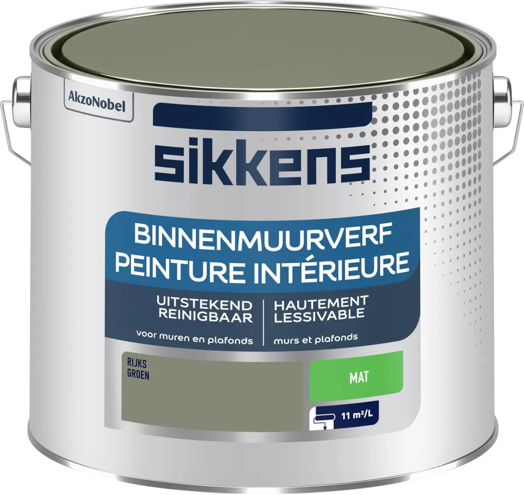 Sikkens Binnenmuurverf Mat Rijks Groen 2,5L