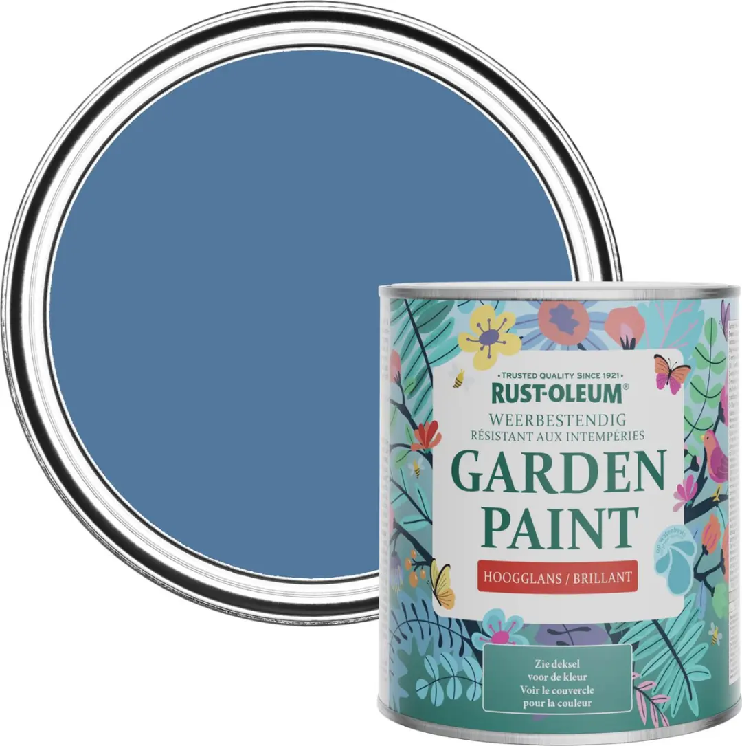 Rust-Oleum Blauw Tuinverf Hoogglans 750ml