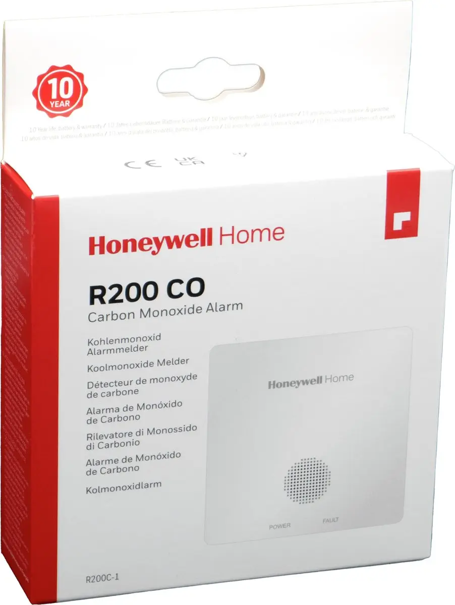 Honeywell R200C-1 Koolmonoxidemelder - 10 Jaar