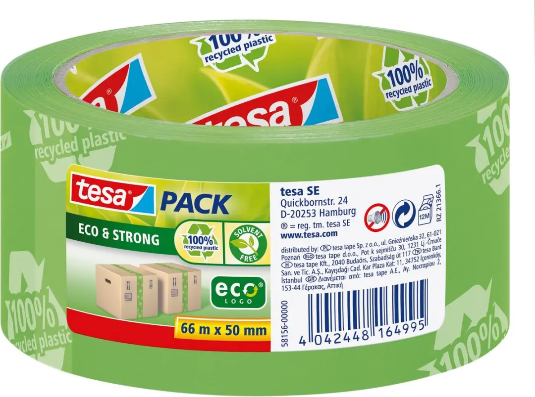 Tesa ECO & STRONG 58156 Pakband - 66m x 50mm Groen