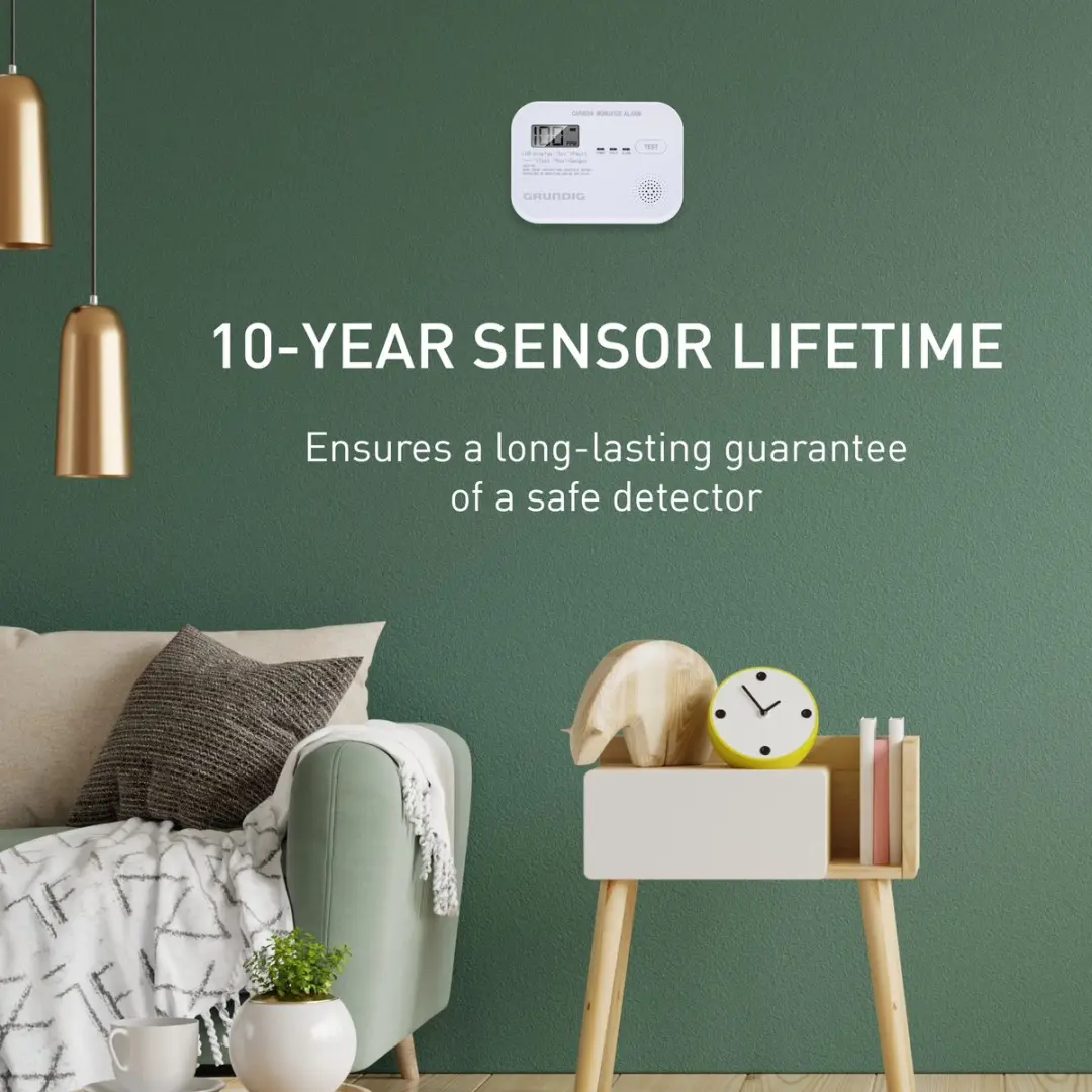 Grundig CO Melder - Wit - 10 Jaar Sensor
