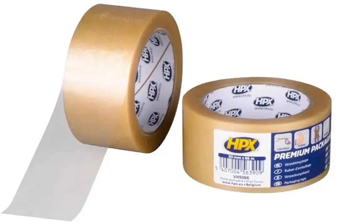 HPX Premium Verpakkingstape 50mm x 66m - Transparant