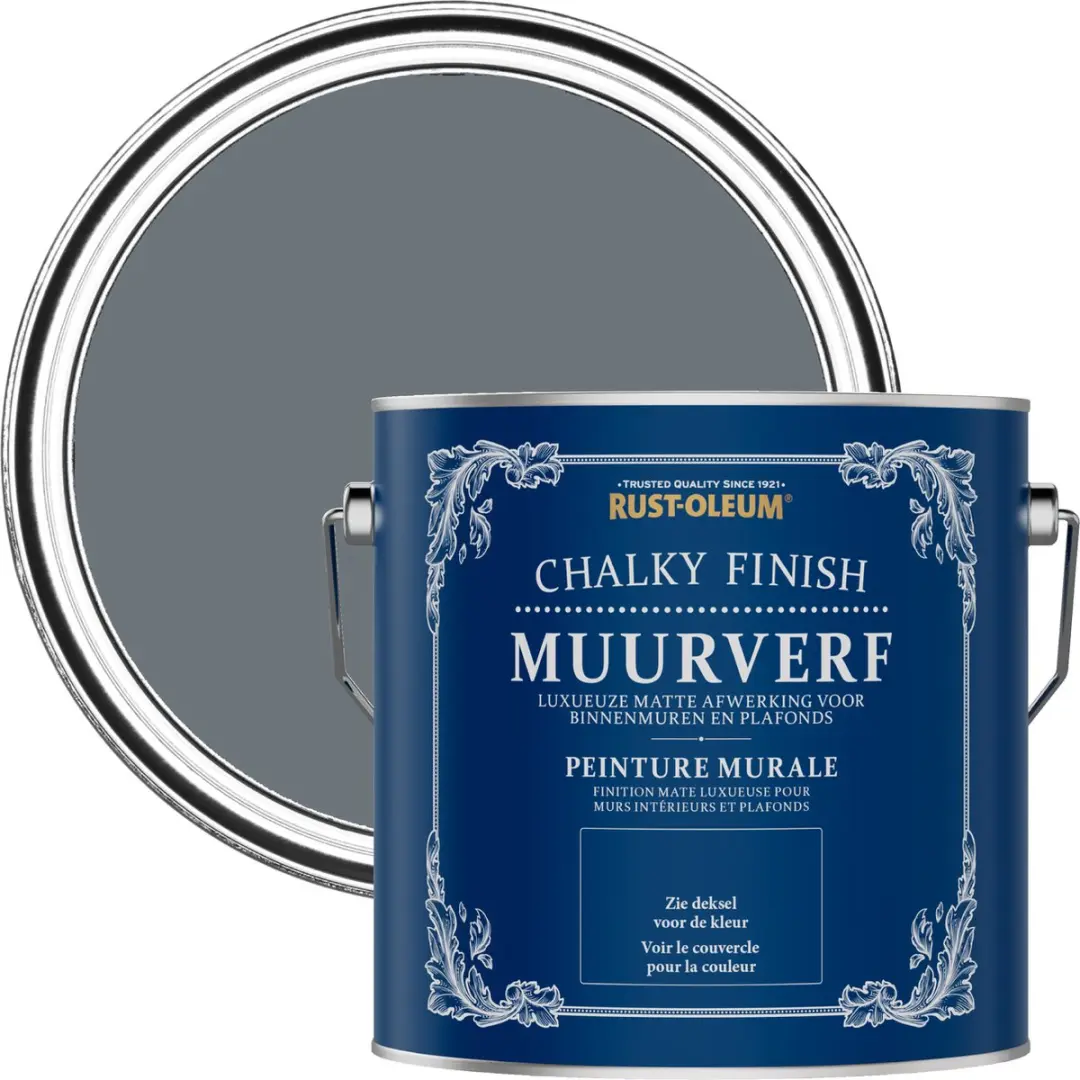 Rust-Oleum Chalky Finish Marinegrijs Muurverf 2,5L