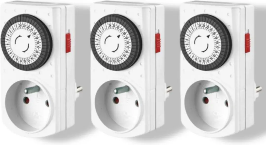 Perel Mini 24-uurs Timers Set - 3 Stuks - 3680W - Franse stekker