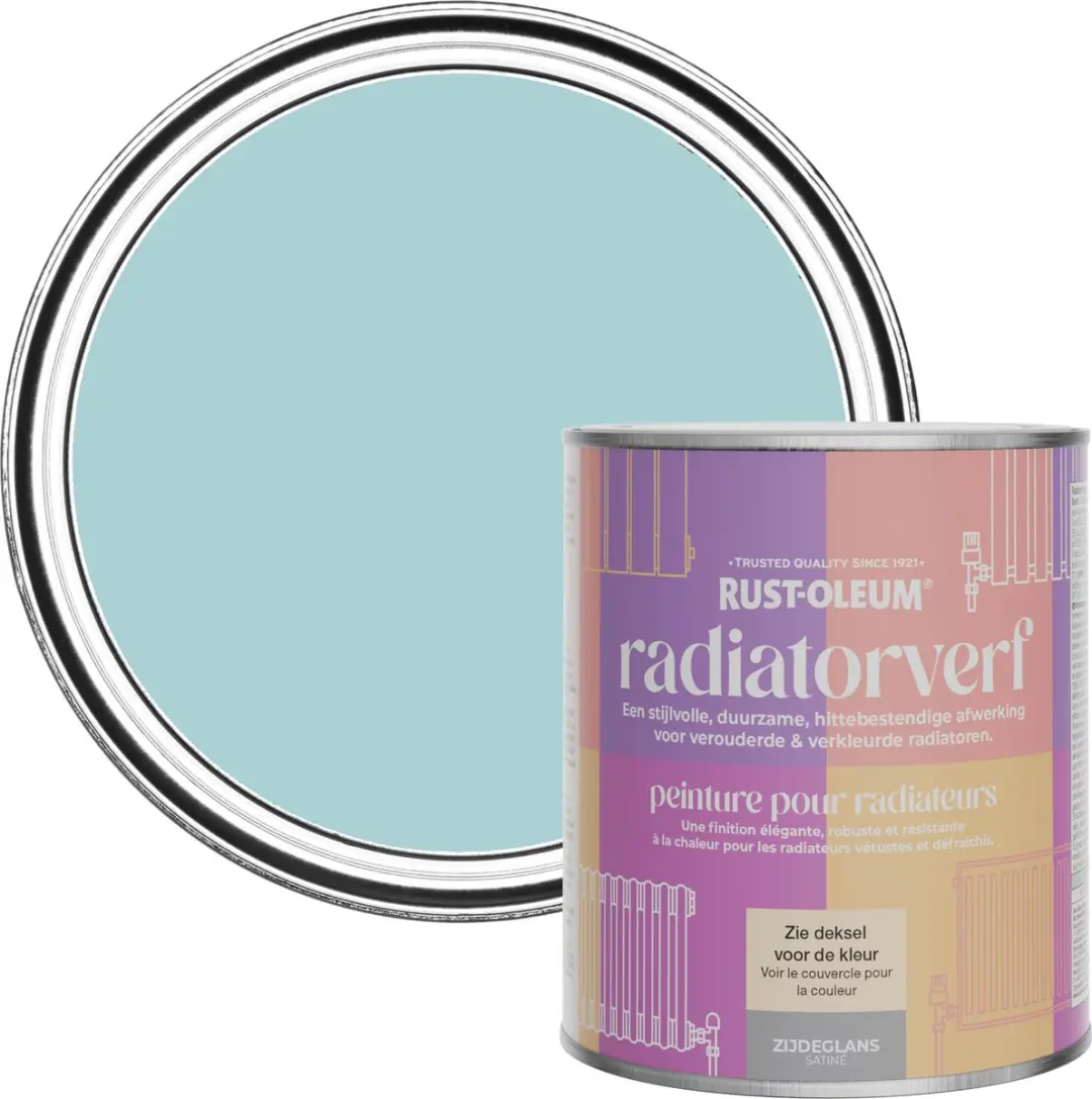 Rust-Oleum Blauw Radiatorverf Zijdeglans Kleine Cycladen 750ml