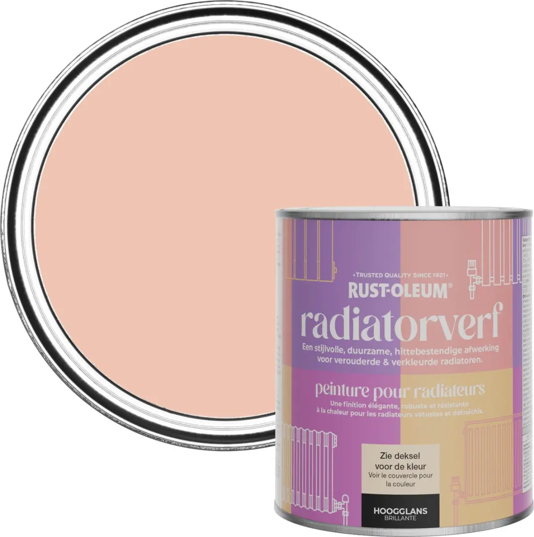 Rust-Oleum Roze Radiatorverf Hoogglans Koraal 750ml