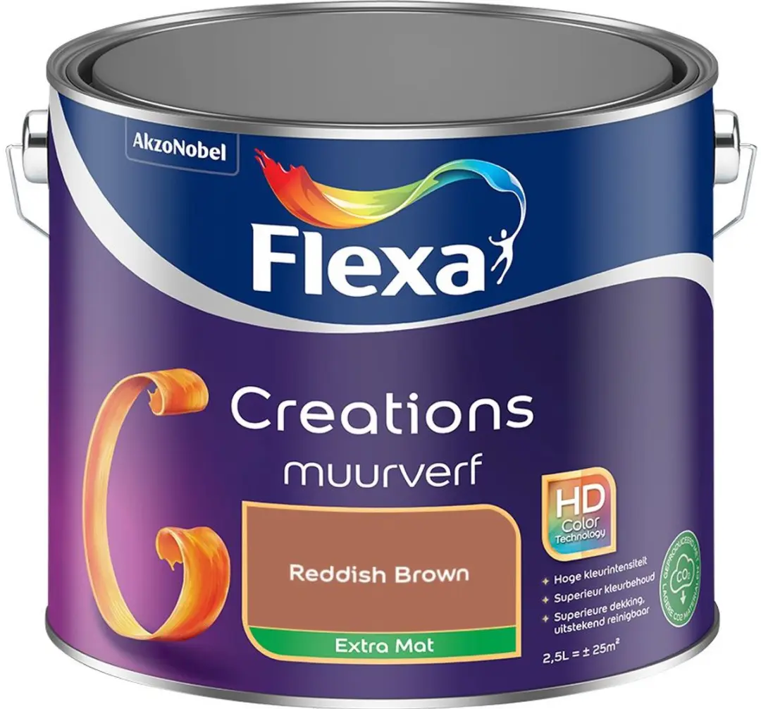 Flexa Creations Muurverf Extra Mat Reddish Brown 2,5L