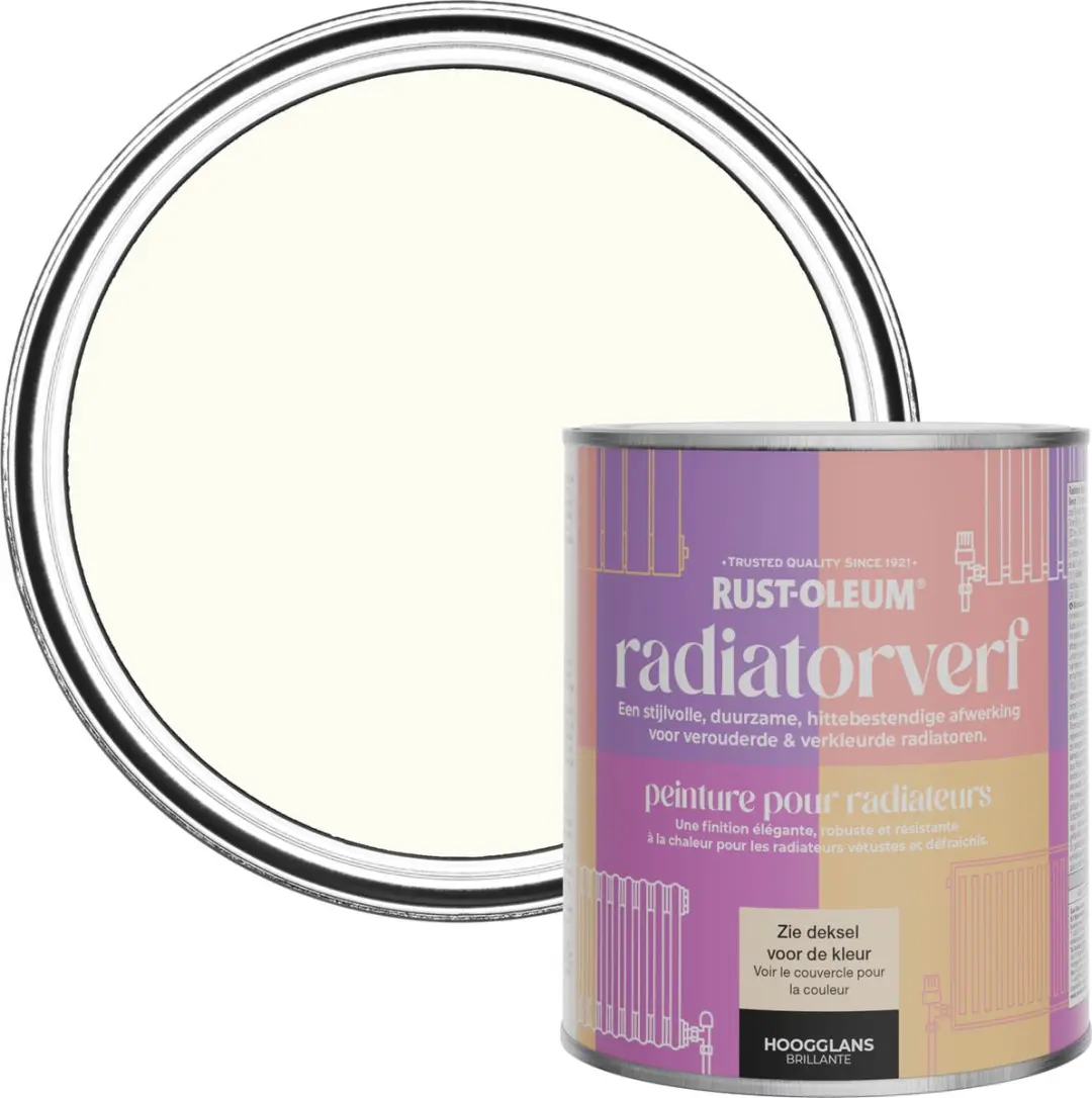 Rust-Oleum Wit Radiatorverf Hoogglans 750ml
