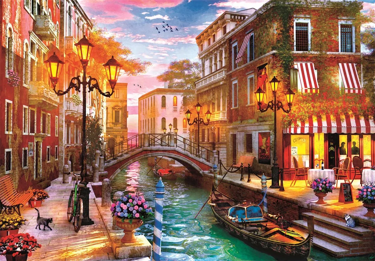 Clementoni Puzzel 500 Stuks Zonsondergang Over Venetië - Multikleur