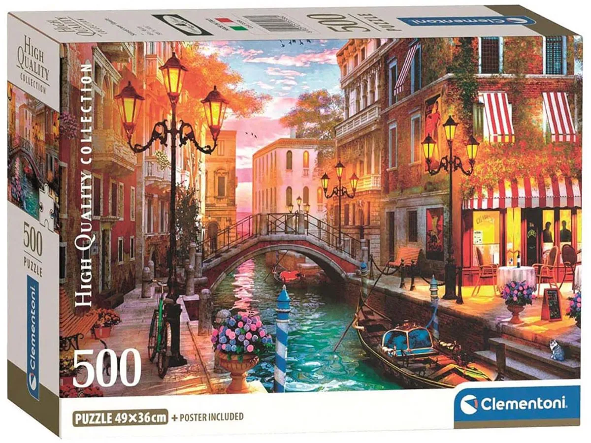 Clementoni Puzzel 500 Stuks Zonsondergang Over Venetië - Multikleur