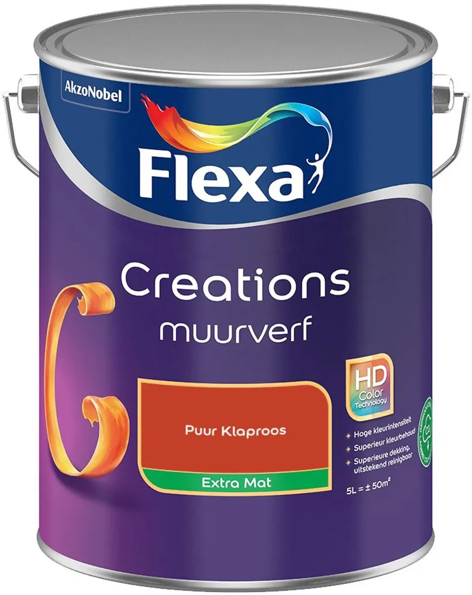 Flexa Creations Muurverf Extra Mat Puur Klaproos 5L