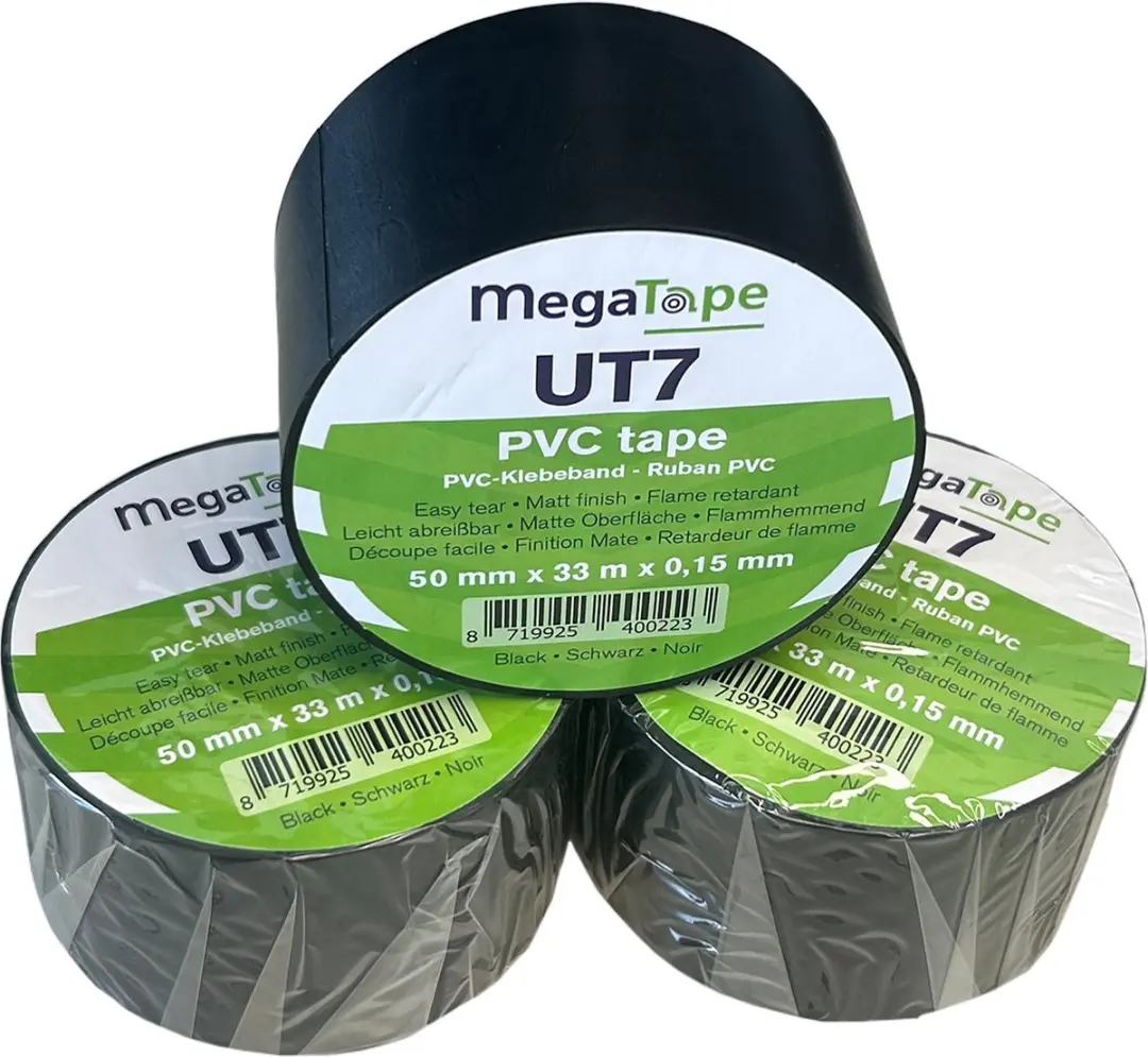 Kortpack Megatape UT7 PVC Isolatietape 50mm x 33m