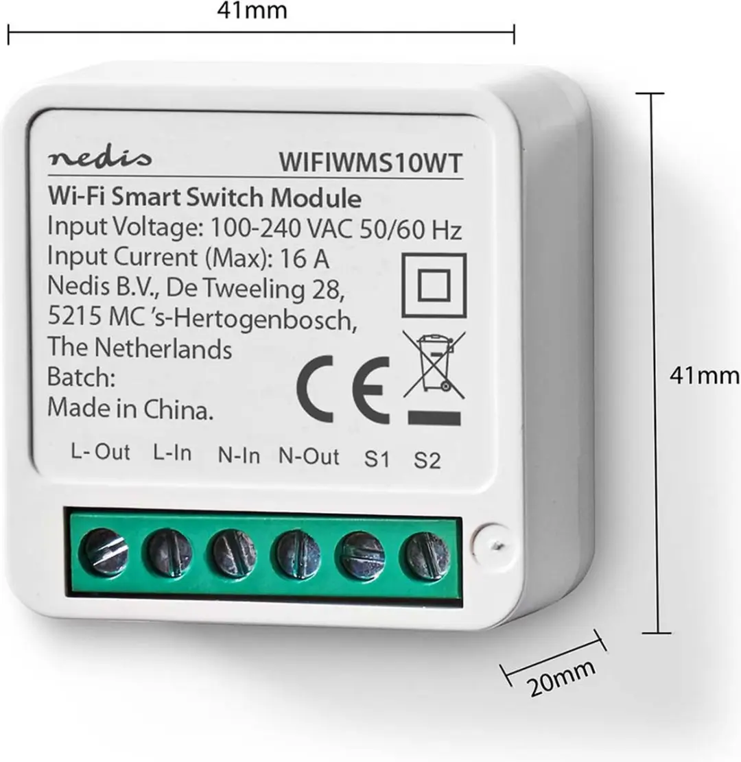 Nedis SmartLife WIFIWMS10WT Inbouwmodule 3680W - Wit