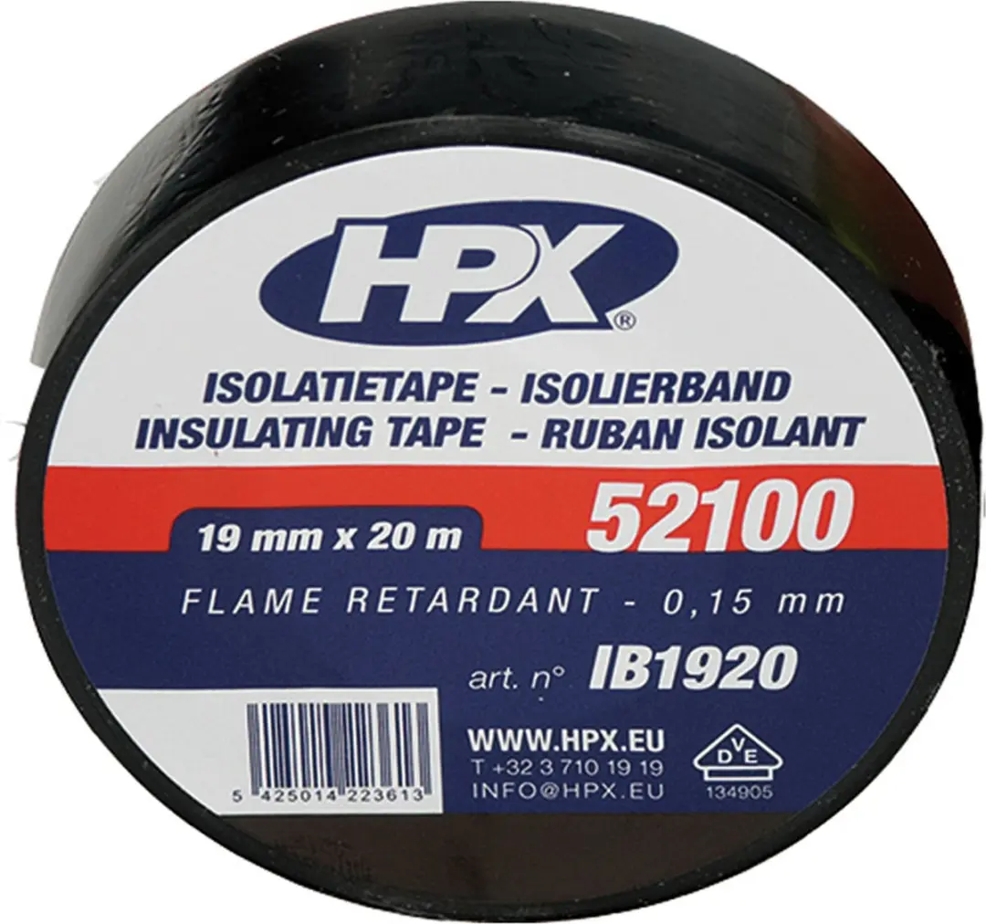 HPX PVC Isolatietape VDE 19mm x 20m