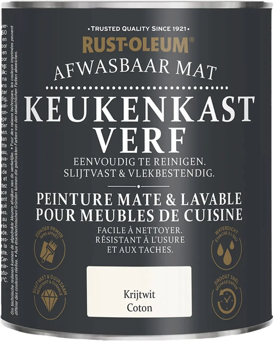Rust-Oleum Keukenkastjes Verf Krijtwit 750ml