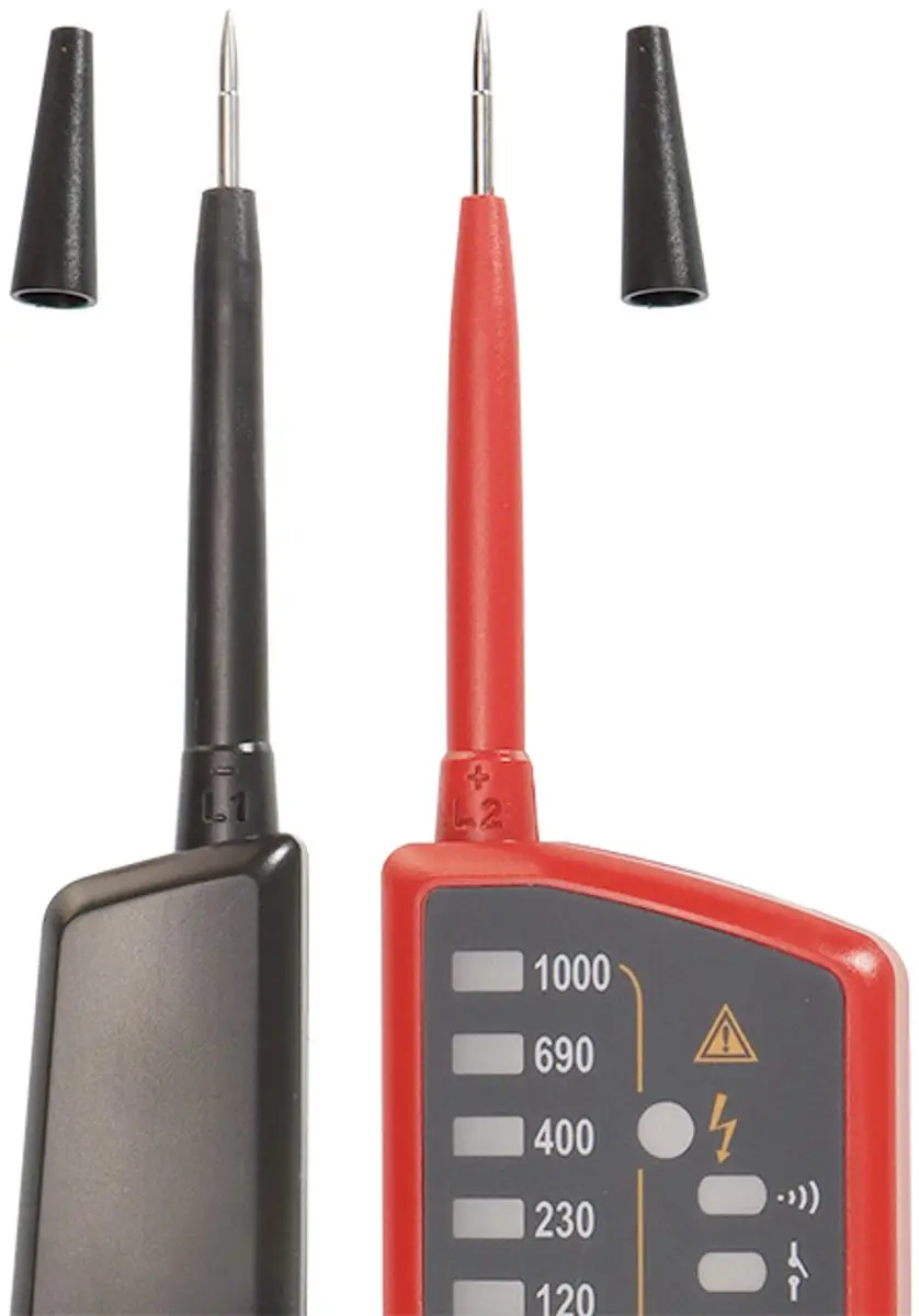 UNI-T UT18E Duspol Multimeter - 6-1000V AC/DC - Rood/Zwart
