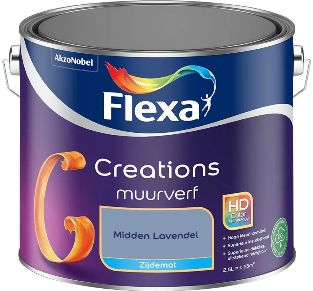Flexa Creations Muurverf Zijdemat Midden Lavendel 2,5L