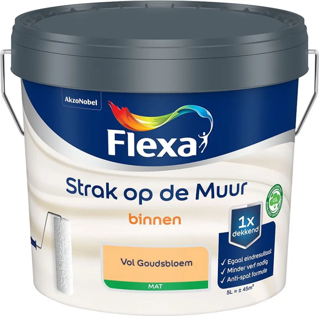Flexa Strak Op De Muur Binnenmat Vol Goudsbloem Mengverf 5L