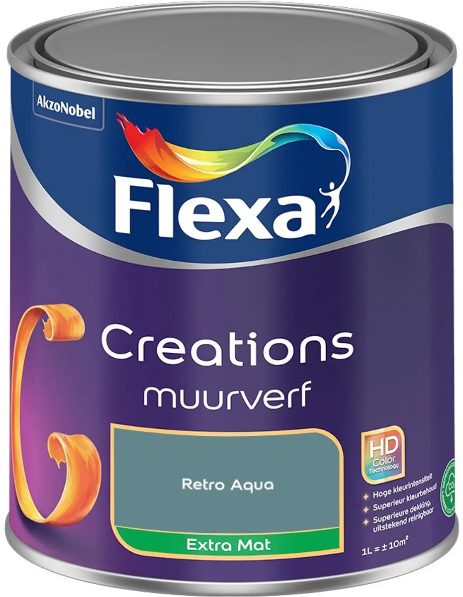 Flexa Creations Muurverf Extra Mat Retro Aqua 1L