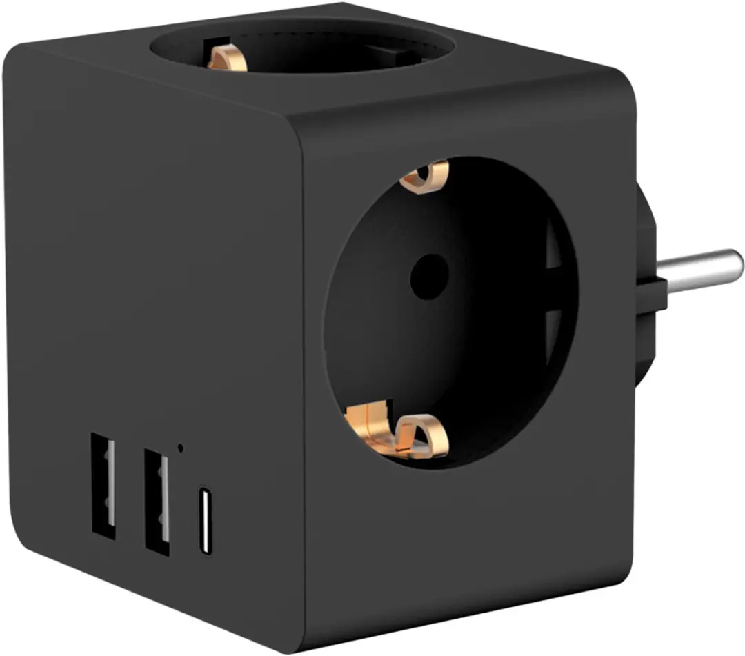 Accezz Verdeelstekker USB A+C 3 Stopcontacten 4000W