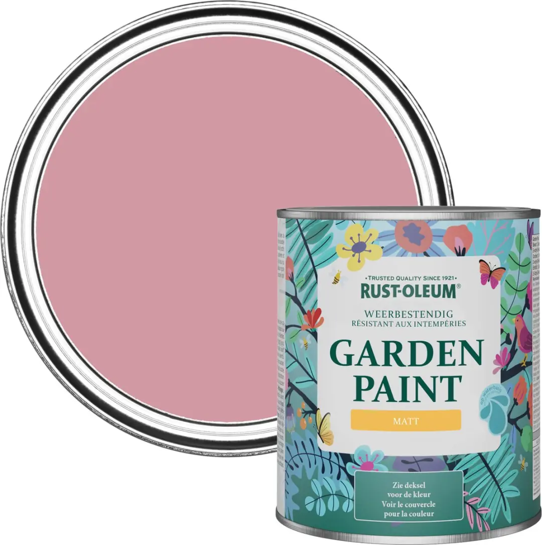 Rust-Oleum Roze Tuinverf Matt Oudroze 750ml