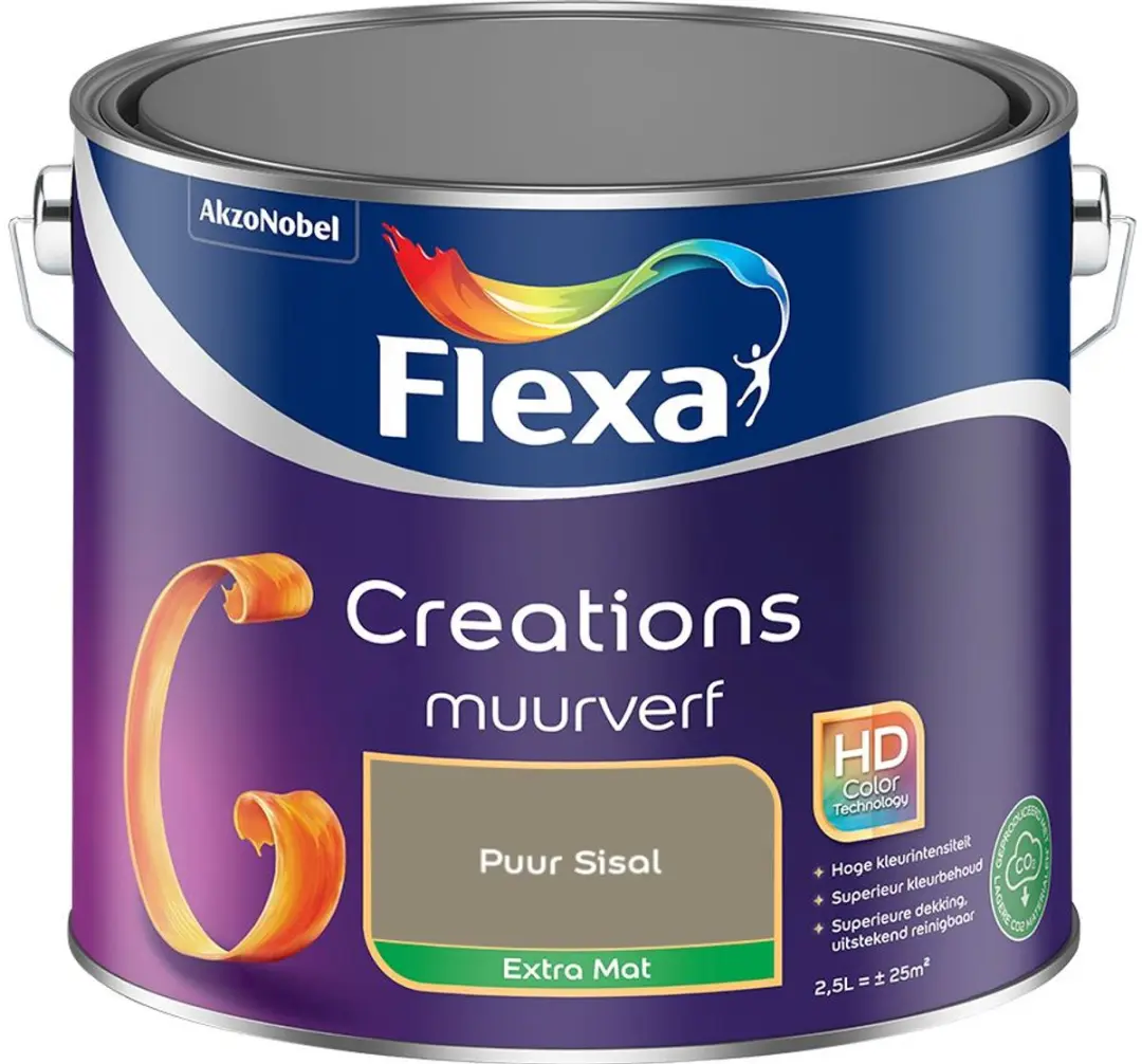 Flexa Creations Muurverf Extra Mat Puur Sisal 2,5L