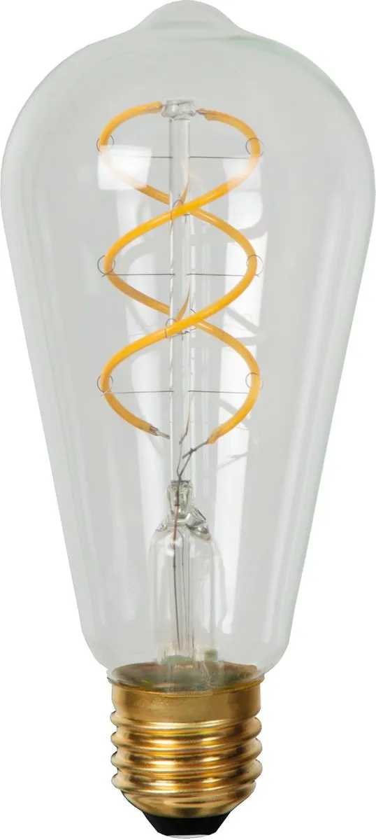Lucide ST64 LED Filamentlamp E27 4,9W 2700K - Transparant - afbeelding 6 van 6