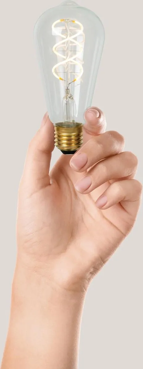 Lucide ST64 LED Filamentlamp E27 4,9W 2700K - Transparant