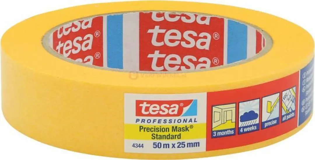 Tesa Precision Indoor 56270-00000-01 Maskeertape - Geel 25m x 25mm