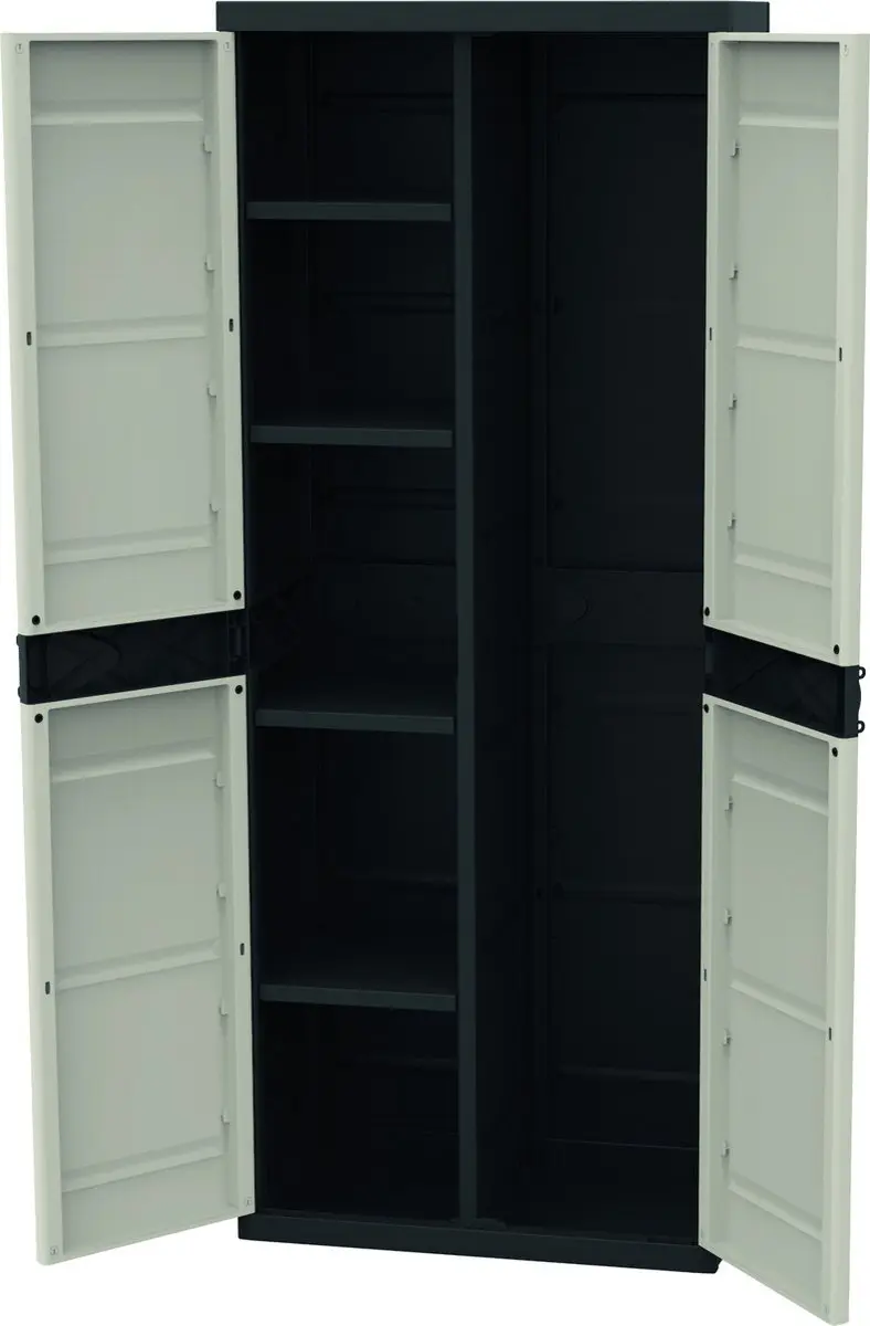 Intergard Kunststof Bezemkast 70x176cm - Zwart