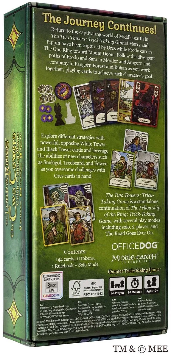 Asmodee The Two Towers Trick Taking Game ODLO05