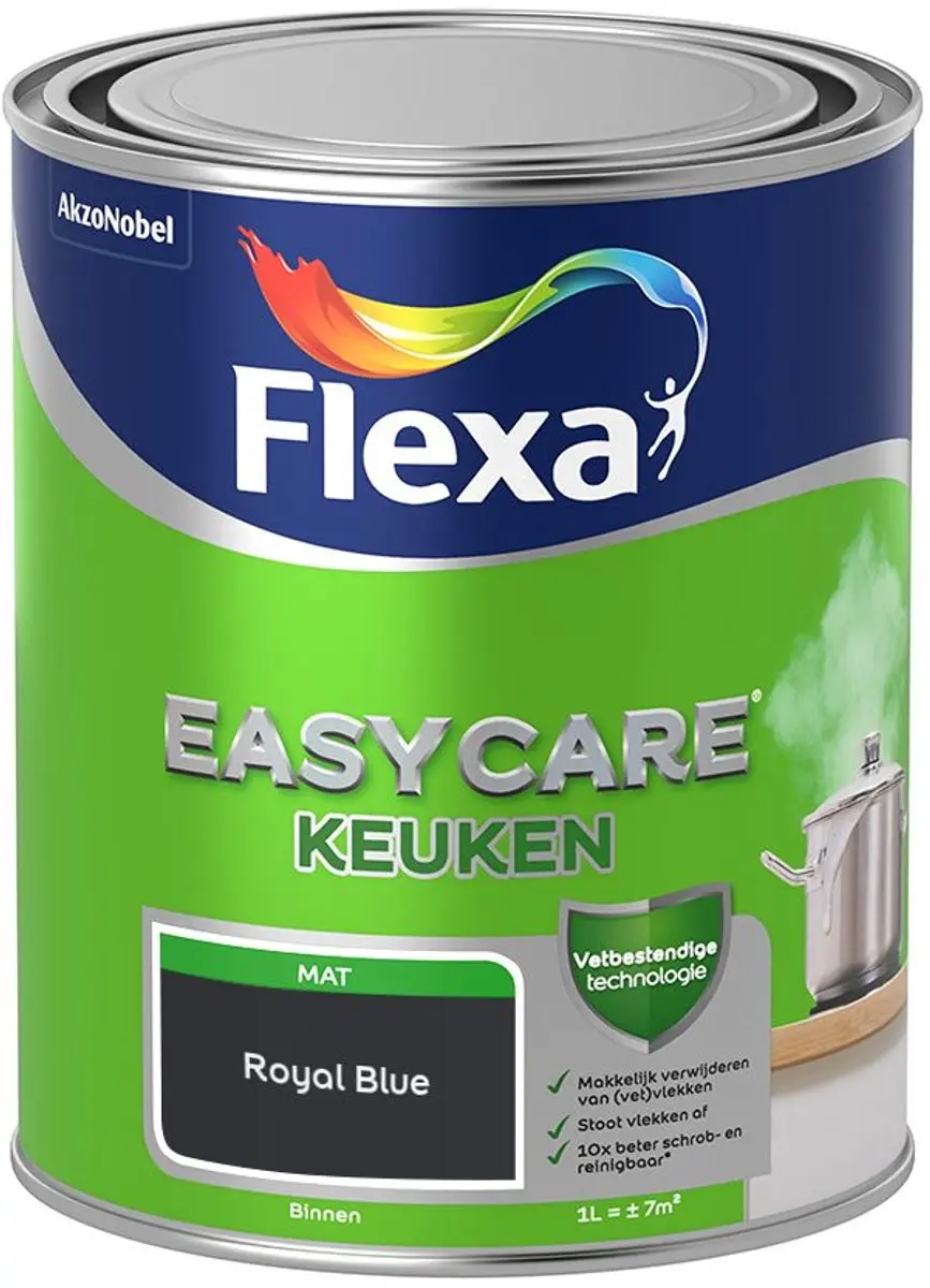 Flexa Easycare Keuken Mengverf Royal Blue 1L
