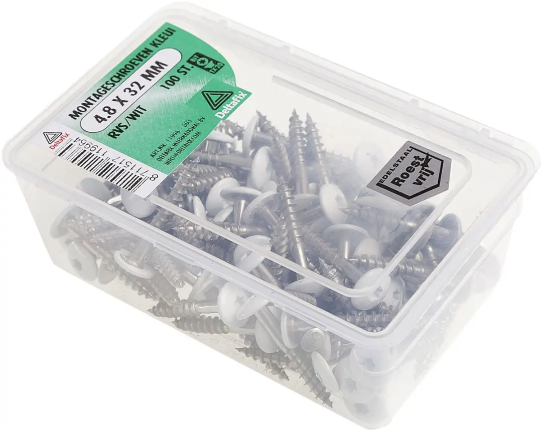 Deltafix Montageschroeven 4,8x32mm RVS