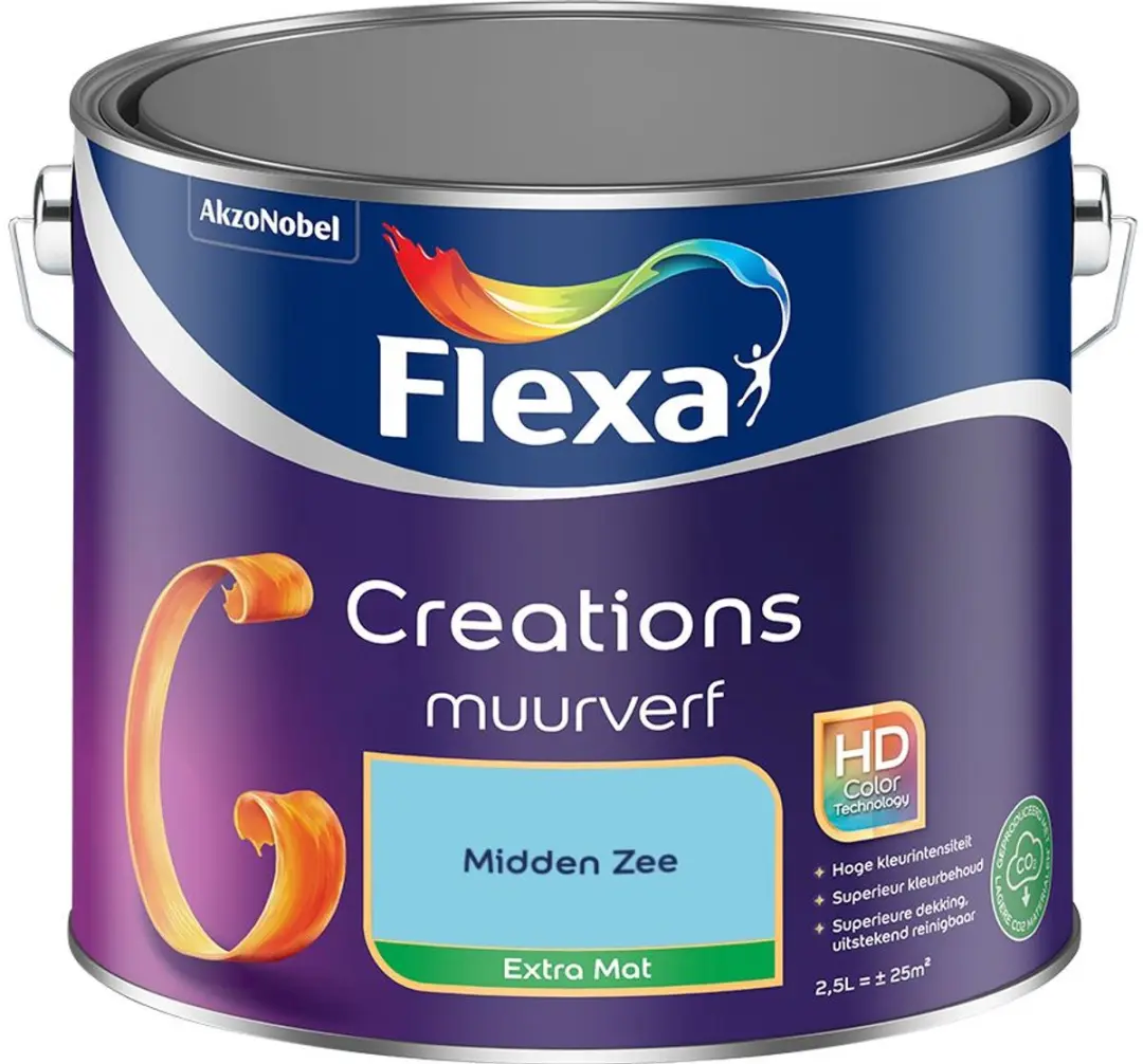 Flexa Creations Muurverf Extra Mat Midden Zee 2,5L