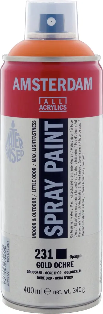 Amsterdam Spuitbusverf Goudoker 400ml