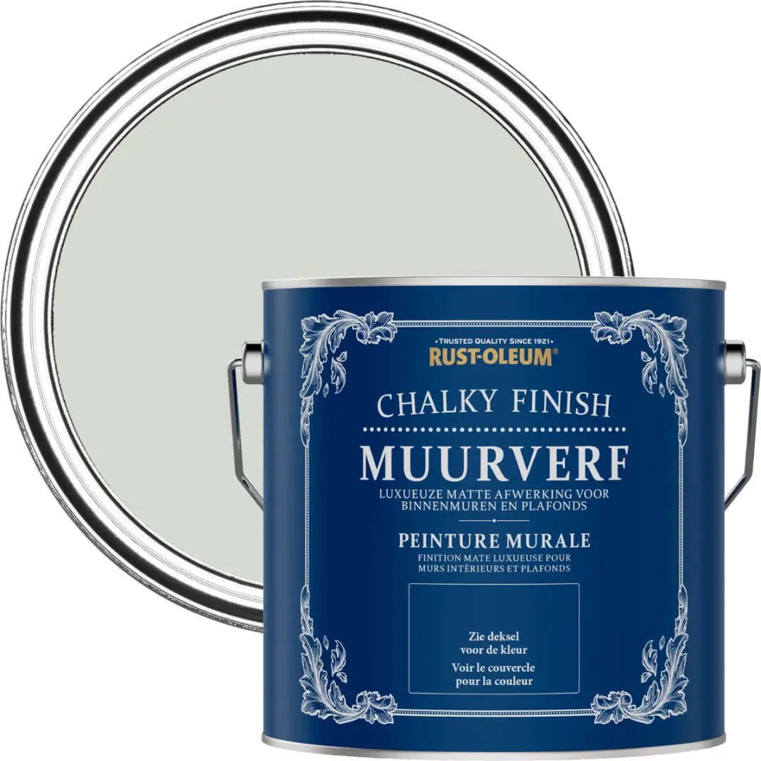 Rust-Oleum Grijs Chalky Finish Muurverf 2,5L