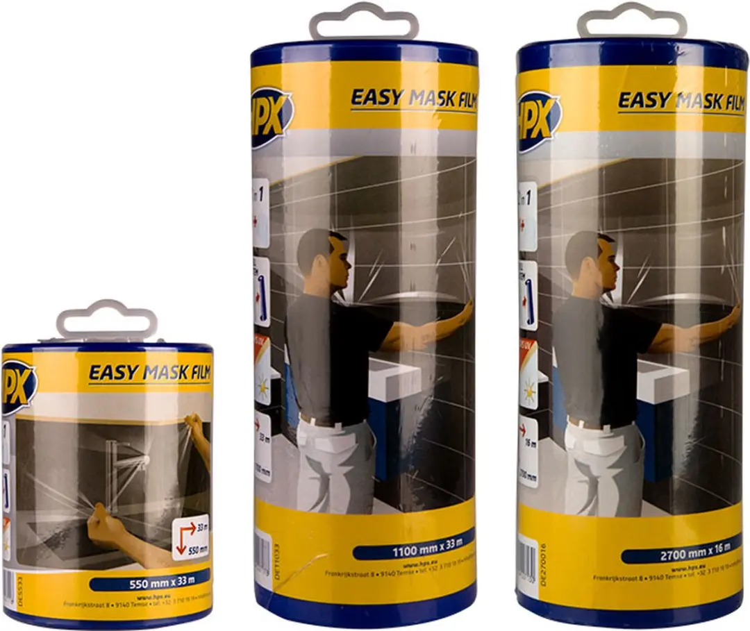 HPX Easy Mask Film Crêpepapier 1100mm x 33m - Transparant
