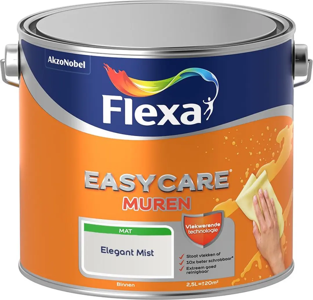 Flexa Easycare Muren Elegant Mist Mengverf 2,5L
