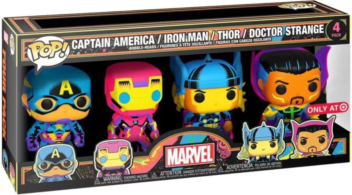 Funko POP! Blacklight Marvel 4-Pack