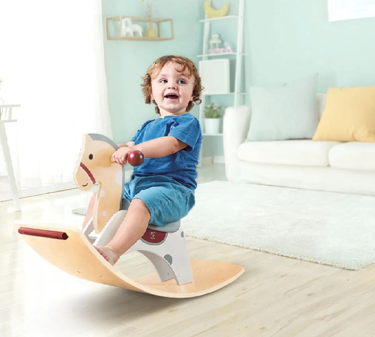 Hape E1203 Hobbelpaard - Wit