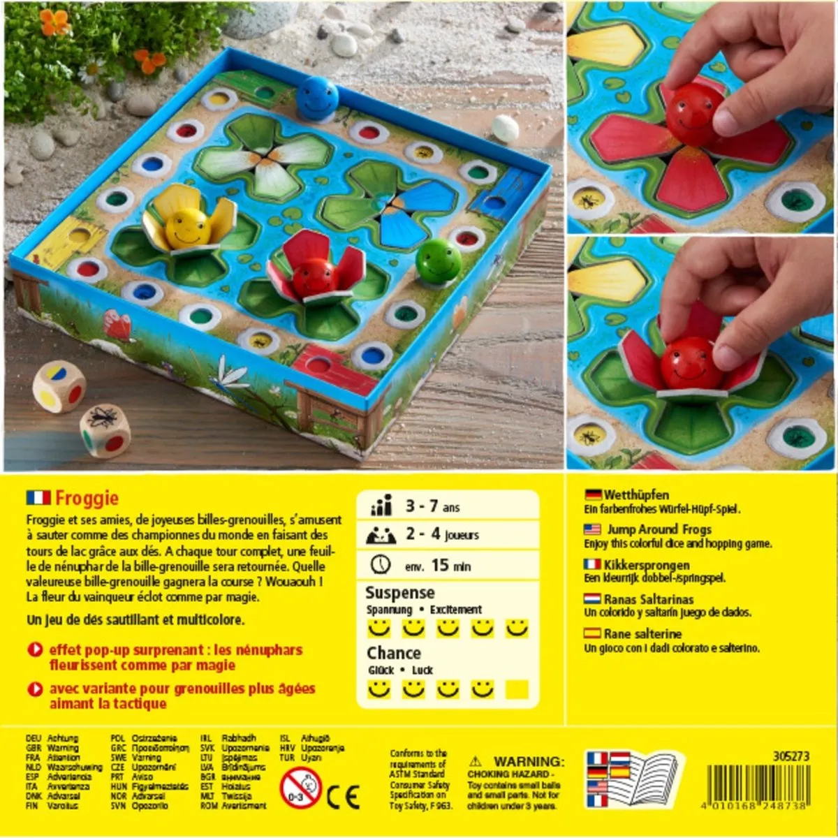 Haba Kikkersprongen Gezinsspel - 2-4 Spelers - Vanaf 3 jaar - afbeelding 2 van 2
