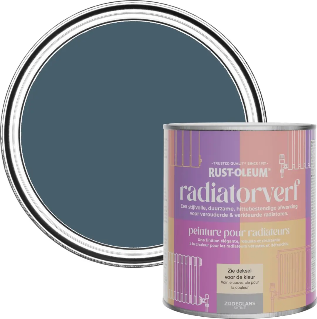 Rust-Oleum Donkerblauw Radiatorverf Zijdeglans 750ml