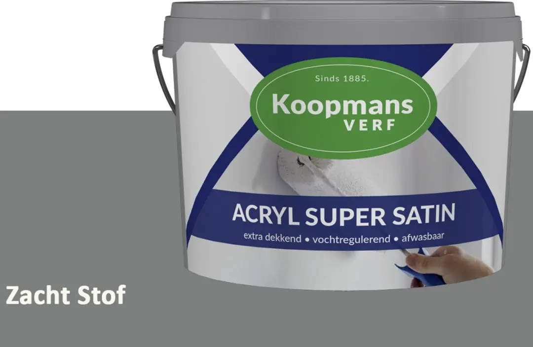 Koopmans Acryl Super Satin Zijdeglans Muurverf 10L - Zacht Stof