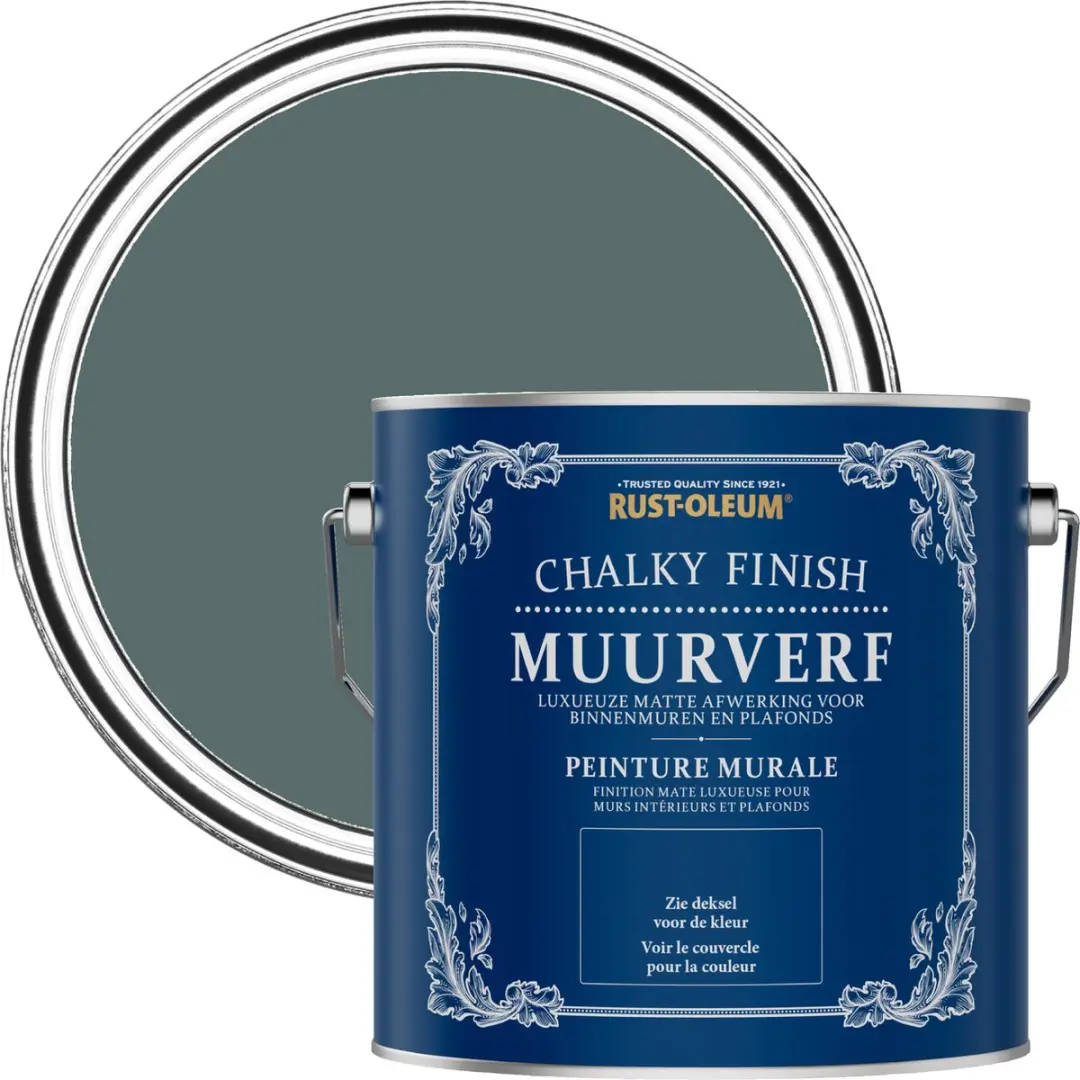 Rust-Oleum Groen Chalky Finish Muurverf Diepe Zee 2,5L